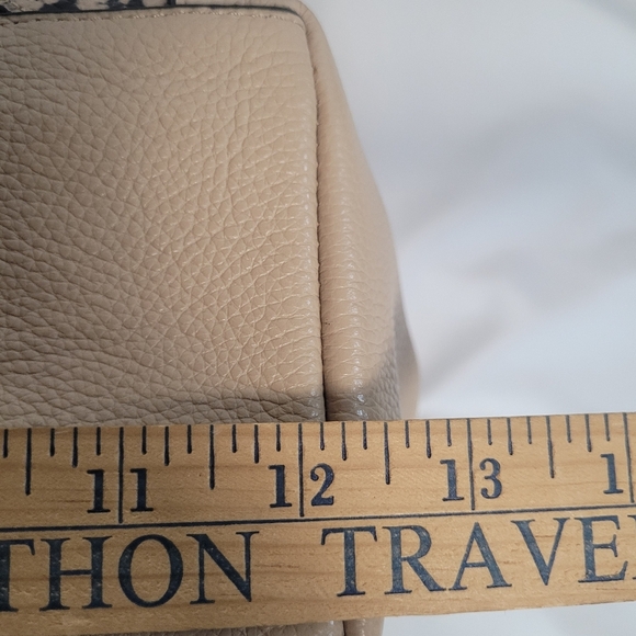 Coach F57510 Snake Patchwork Ava Tote In Beachwood Beige Gold Hardware - Picture 15 of 16